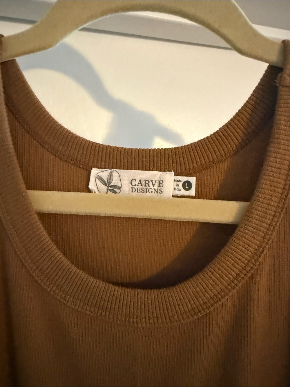 Carve Designs Chestnut Ribbed dress